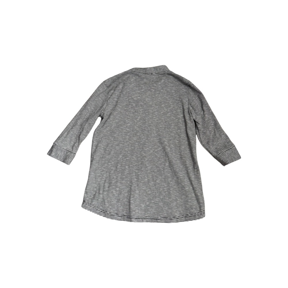 Top Ligne Womens XS Striped Knit Tunic Tops Lot of 2 3/4 Sleeve Black Blue - Picture 3 of 9